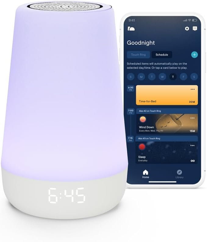 Rest Baby Sound Machine 2nd Gen – Night Light, White Noise, Sleep Trainer & Time-to-Rise Clock (Wi-Fi)