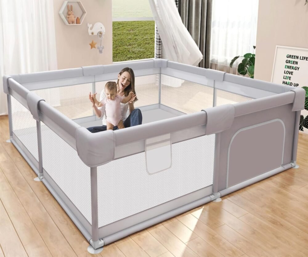 Baby Playpen 50x50 Inch – Safe Play Yard for Babies & Toddlers, Indoor/Outsdoor