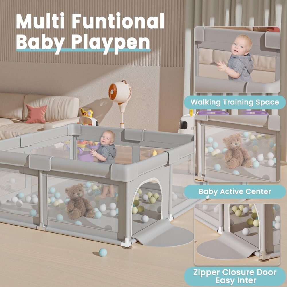 Baby Playpen 50x50 Inch – Safe Play Yard for Babies & Toddlers, Indoor/Outsdoor - Image 4
